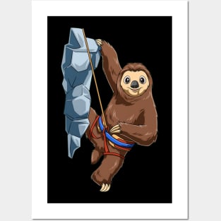 Sloth As A Mountaineer Posters and Art